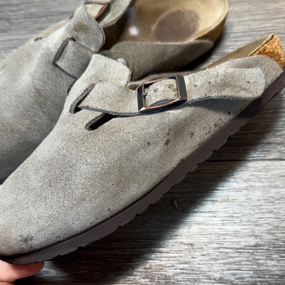 Birkenstock Beige Suede Mules woman’s 38 (j61) - Picture 2 of 8
